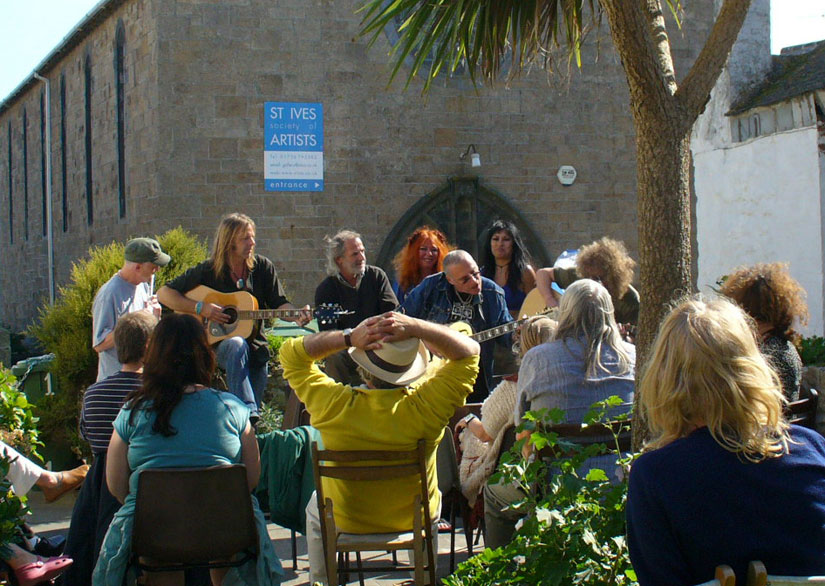 Last day of the festival in Norway Square, St Ives