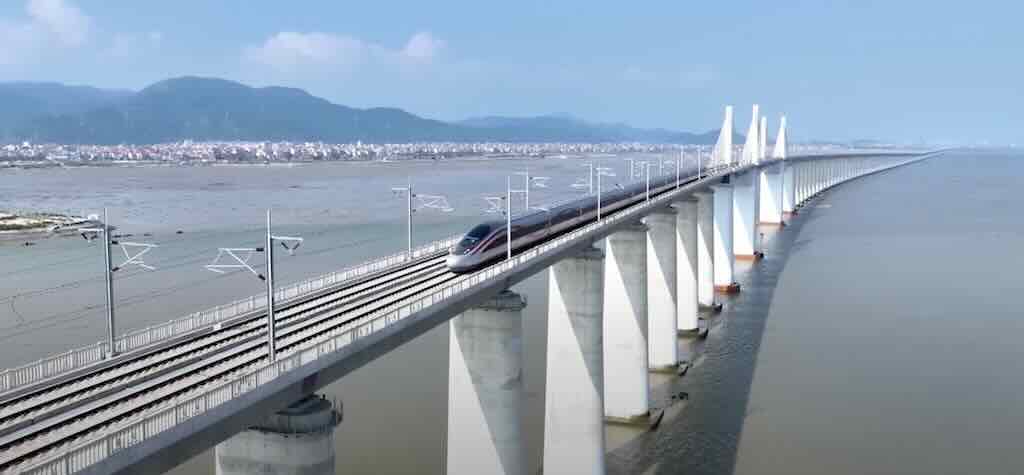 China HighSpeed Rail along Taiwan Strait coast